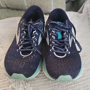 Brooks Navy and Aqua Women's Running Shoes